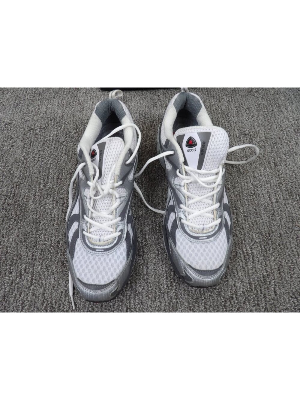 ECCO RXP 84240 Men's Running Shoes US 12-12.5 EU 46 White Silver Gray Athletic